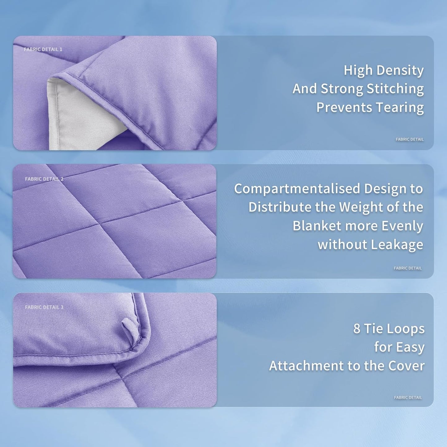 Weighted Blanket for Adults | Cooling Microfiber Breathable | Even Weight Distribution & Stress Relief