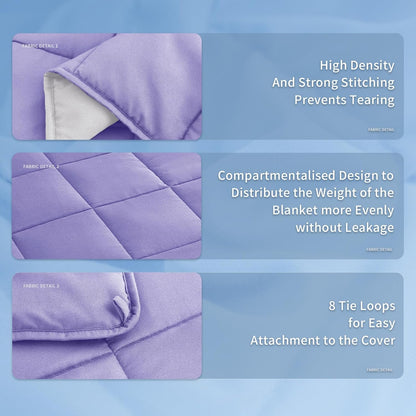 Weighted Blanket for Adults | Cooling Microfiber Breathable | Even Weight Distribution & Stress Relief