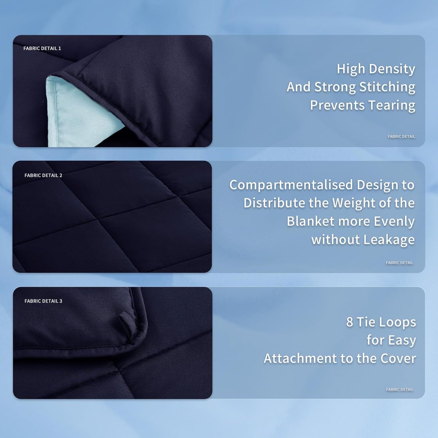 Weighted Blanket for Adults | Cooling Microfiber Breathable | Even Weight Distribution & Stress Relief
