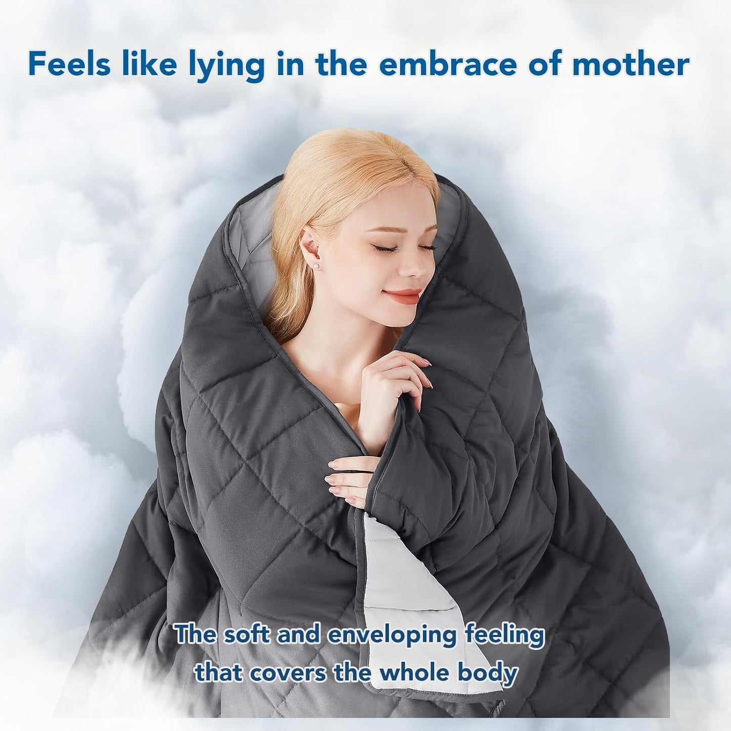 Weighted Blanket for Adults | Cooling Microfiber Breathable | Even Weight Distribution & Stress Relief