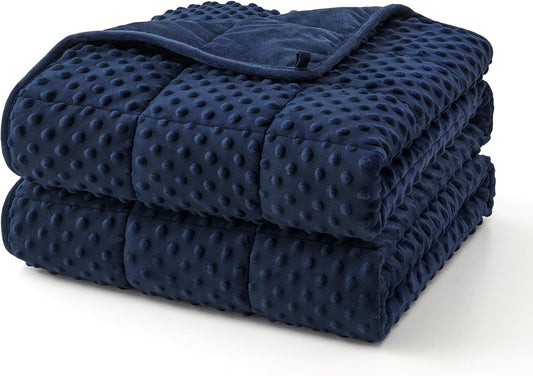 Weighted Blanket for Adults | Polka Dot Design | Cooling Microfiber Fabric | Stress Relief