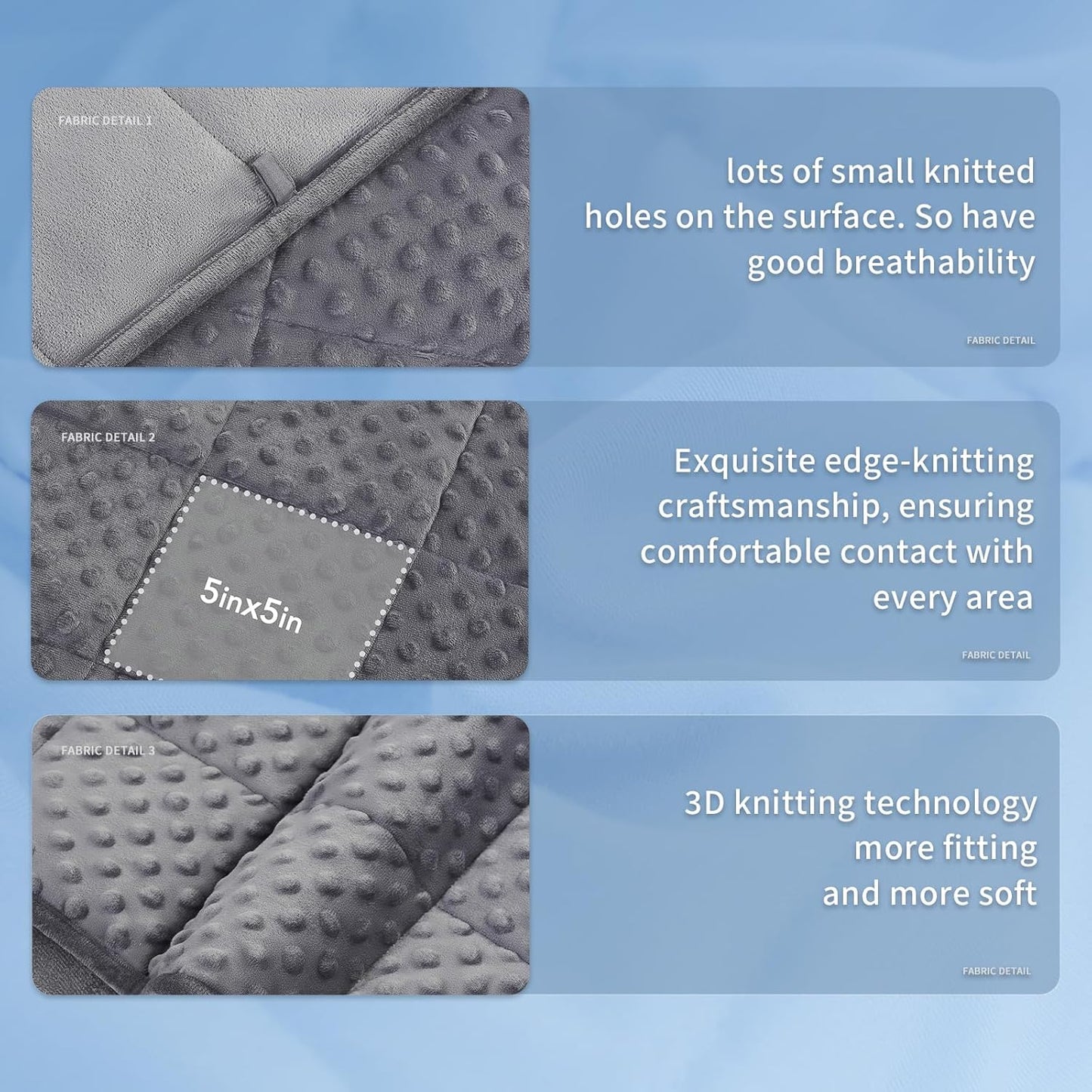 Weighted Blanket for Adults | Polka Dot Design | Cooling Microfiber Fabric | Stress Relief