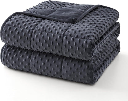 Weighted Blanket for Adults | Polka Dot Design | Cooling Microfiber Fabric | Stress Relief