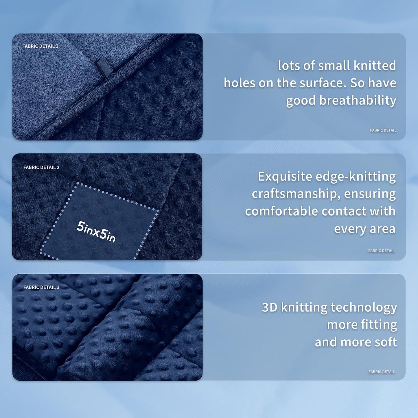 Weighted Blanket for Adults | Polka Dot Design | Cooling Microfiber Fabric | Stress Relief