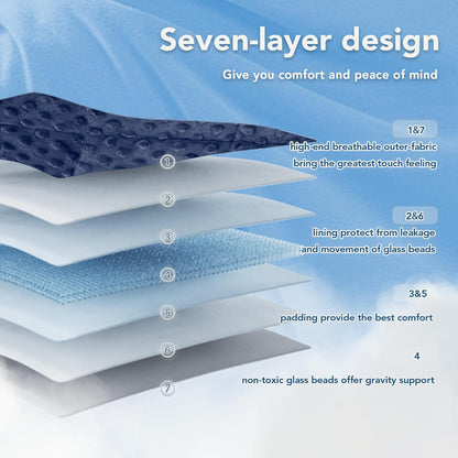 Weighted Blanket for Adults | Polka Dot Design | Cooling Microfiber Fabric | Stress Relief