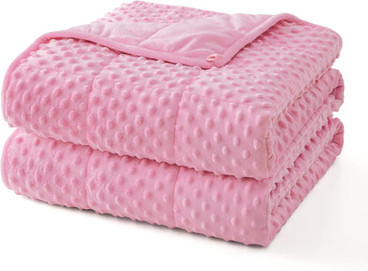 Weighted Blanket for Adults | Polka Dot Design | Cooling Microfiber Fabric | Stress Relief