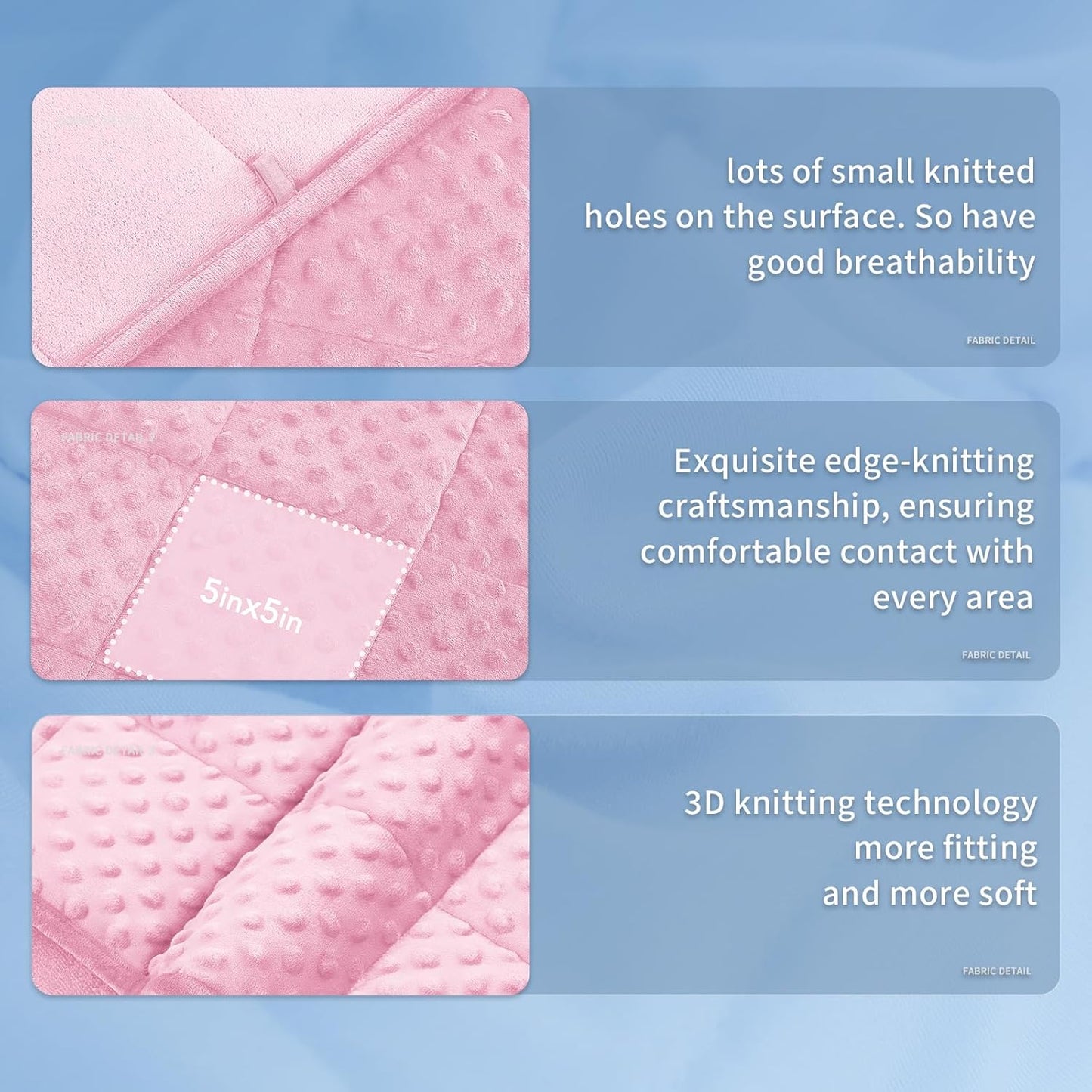 Weighted Blanket for Adults | Polka Dot Design | Cooling Microfiber Fabric | Stress Relief