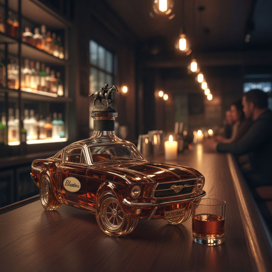 Whiskey Decanter | Vintage Car Silhouette | Premium Glass | Home Bar Decor