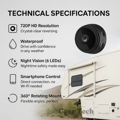 Wireless Backup Camera for RVs, Trucks & Trailers | HD Video & Night Vision | Waterproof