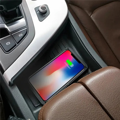 Wireless Charging Pad | 15W Fast Charging | Non-Slip Silicone Base & Ultra-Slim | Car & Home Use