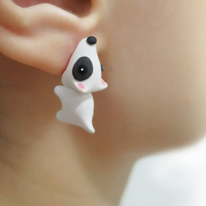 Women’s Animal Bite Earrings | Cute Polymer Clay Design | Surgical Steel Posts