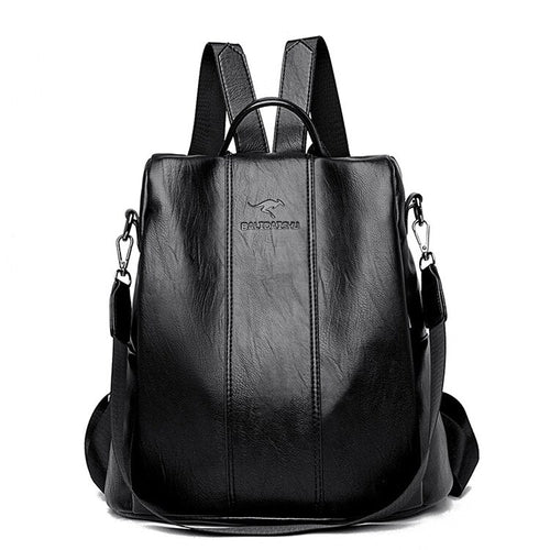 Women’s Anti-Theft Leather Backpack | Convertible Vintage Design | Multiple Pockets