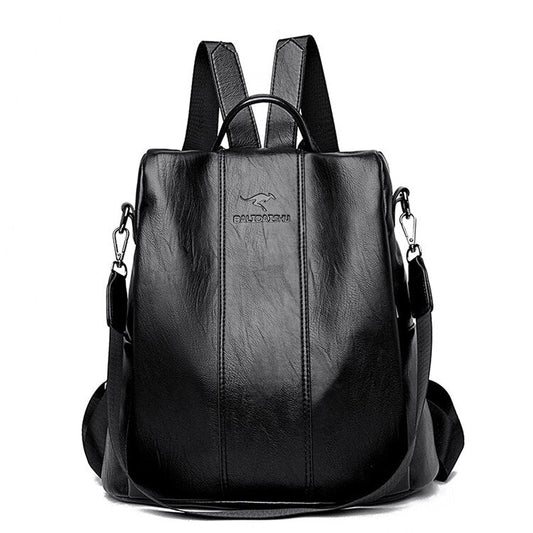 Women’s Anti-Theft Leather Backpack | Convertible Vintage Design | Multiple Pockets