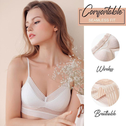 Women's Bra | Backless Comfort Lift | Lace & Cotton | Seamless Fit