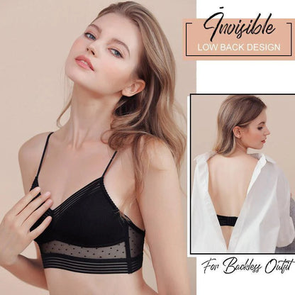 Women's Bra | Backless Comfort Lift | Lace & Cotton | Seamless Fit