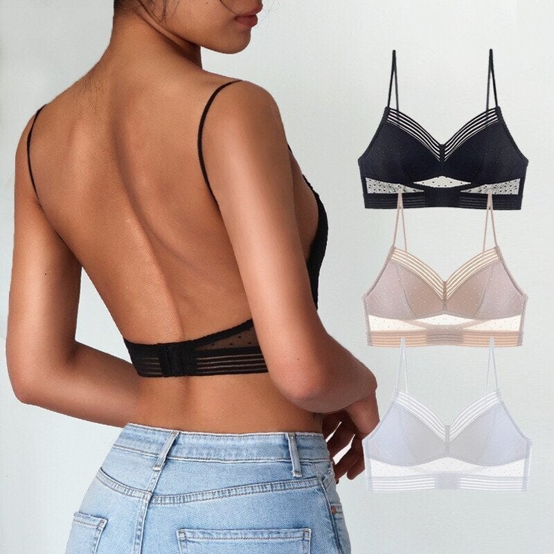 Women's Bra | Backless Comfort Lift | Lace & Cotton | Seamless Fit