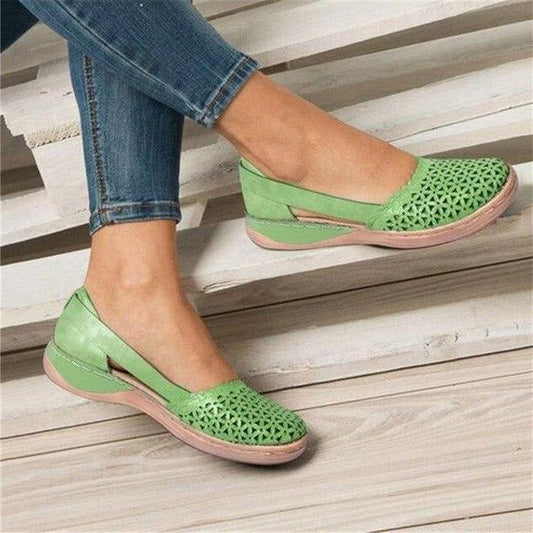 Women’s Bunion-Friendly Flats | Moccasin-Style Wide Toe Box & Flexible Insole | Non-Slip Sole