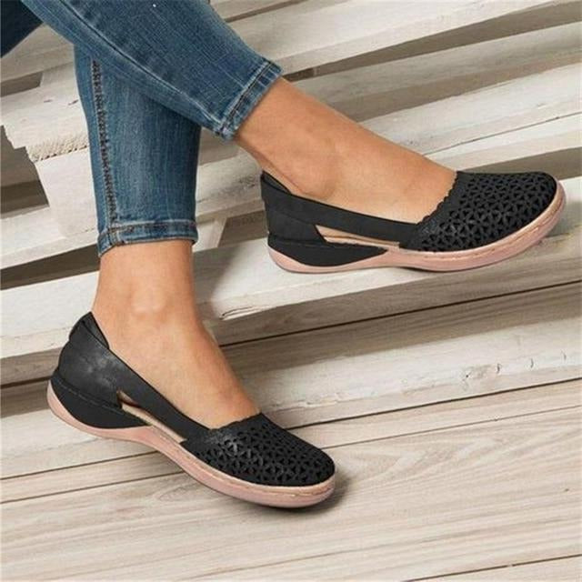 Women’s Bunion-Friendly Flats | Moccasin-Style Wide Toe Box & Flexible Insole | Non-Slip Sole