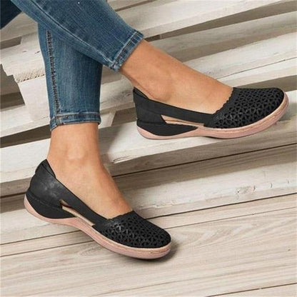 Women’s Bunion-Friendly Flats | Moccasin-Style Wide Toe Box & Flexible Insole | Non-Slip Sole