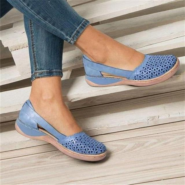 Women’s Bunion-Friendly Flats | Moccasin-Style Wide Toe Box & Flexible Insole | Non-Slip Sole