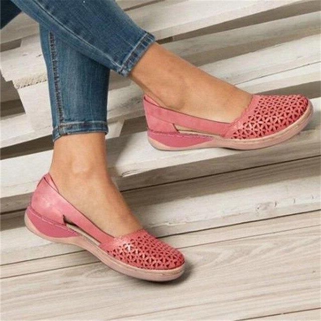 Women’s Bunion-Friendly Flats | Moccasin-Style Wide Toe Box & Flexible Insole | Non-Slip Sole