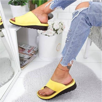 Women's Corrective Sandals | Cushioned Curved Sole, Low Heel | Side Padding & Alignment Support