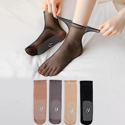 Women's Invisible No-Show Socks | Ultra-Thin Breathable Polyester | Non-Slip Grip