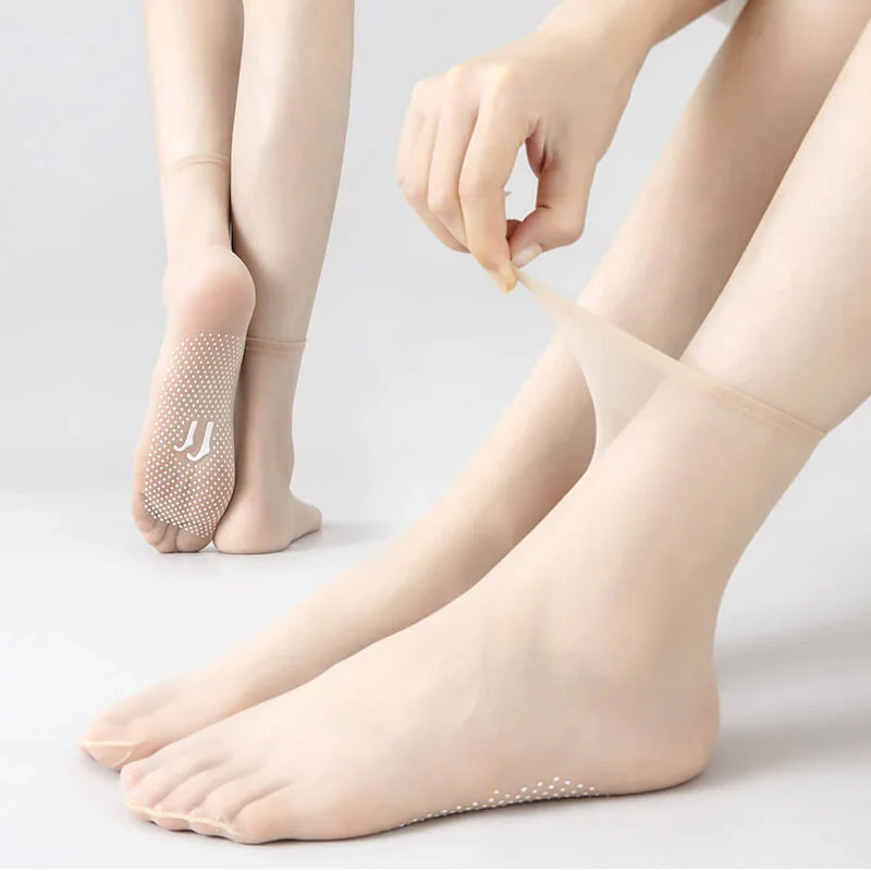 Women's Invisible No-Show Socks | Ultra-Thin Breathable Polyester | Non-Slip Grip