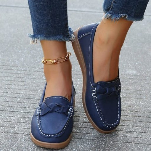 Women's Loafers | Soft Leather Slip-On | Orthopedic Arch Support & Wide Toe Box
