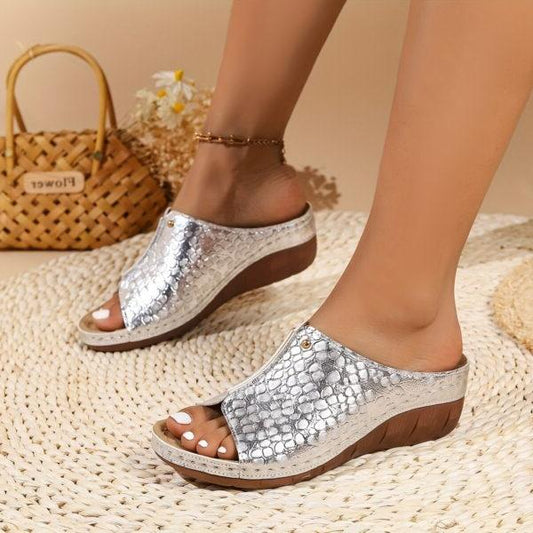 Women's Orthopedic Sandals | Arch Support Wedge | Shock-Absorbing Sole & Non-Slip | Comfortable Fit