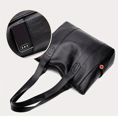 Women's Shoulder Bag | Retro-Inspired Smooth Finish | Genuine Leather & Adjustable Strap