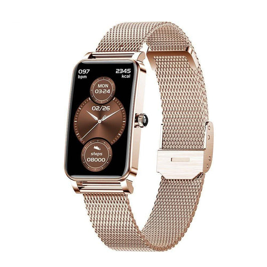 Women’s Smartwatch | Heart Rate & Sleep Monitoring | Stainless Steel Band | Everyday Wear
