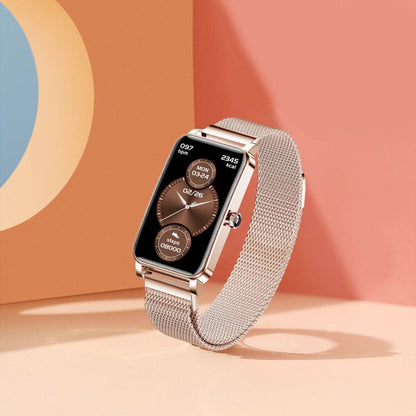 Women’s Smartwatch | Heart Rate & Sleep Monitoring | Stainless Steel Band | Everyday Wear