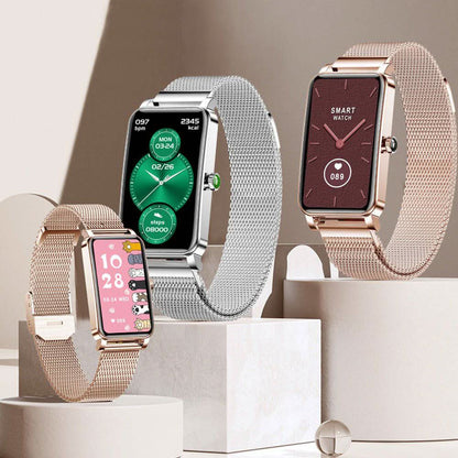 Women’s Smartwatch | Heart Rate & Sleep Monitoring | Stainless Steel Band | Everyday Wear