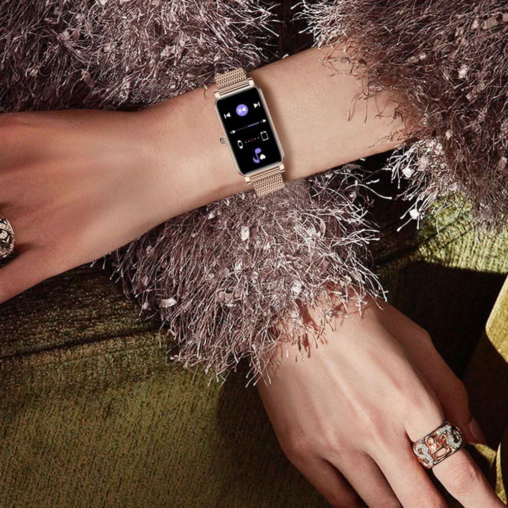 Women’s Smartwatch | Heart Rate & Sleep Monitoring | Stainless Steel Band | Everyday Wear