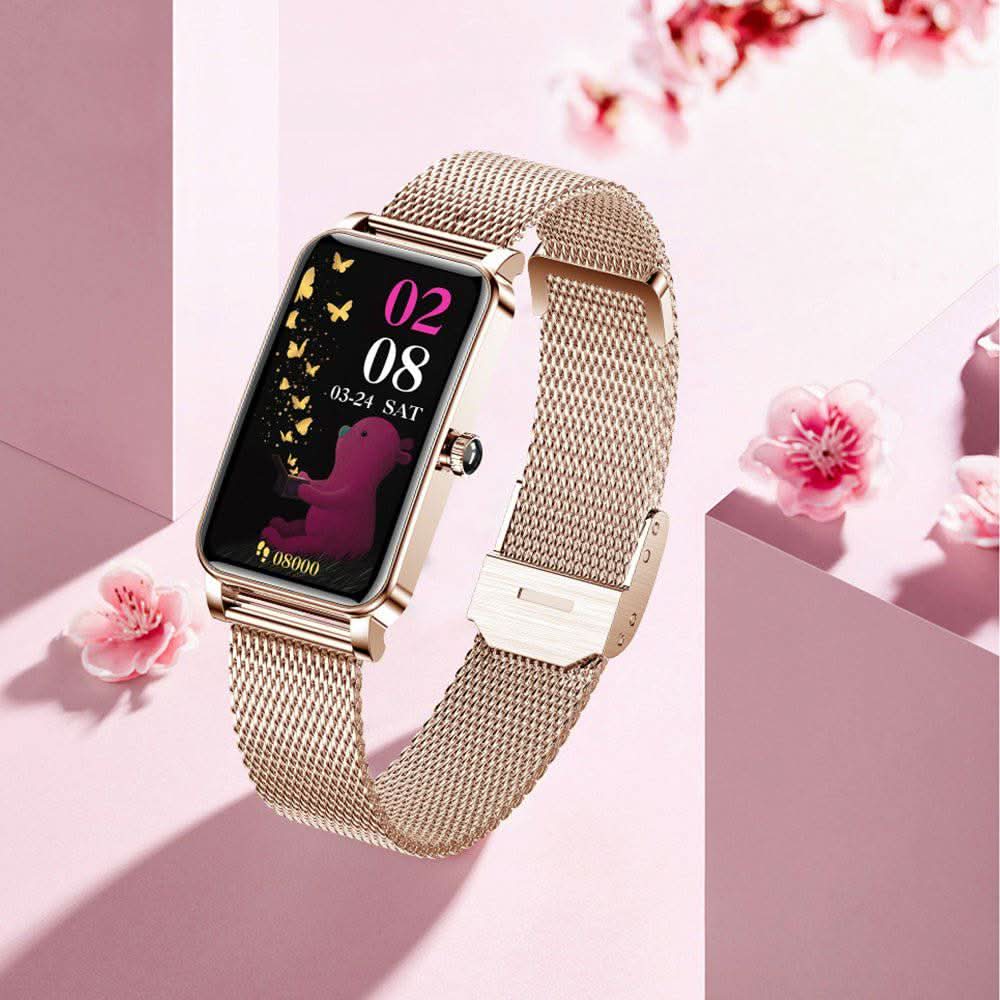 Women’s Smartwatch | Heart Rate & Sleep Monitoring | Stainless Steel Band | Everyday Wear
