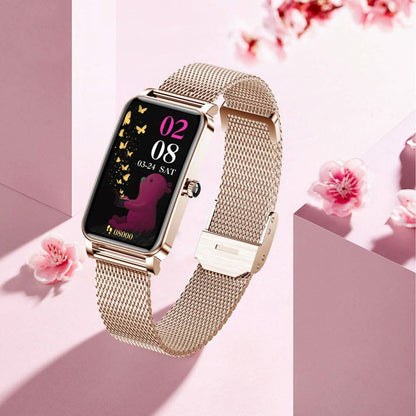 Women’s Smartwatch | Heart Rate & Sleep Monitoring | Stainless Steel Band | Everyday Wear