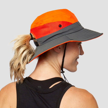 Women's Sun Hat | Foldable Packable | Ponytail Slot & Drawstring | UPF50+ Protection