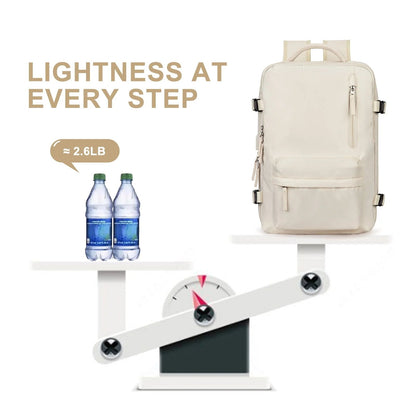 Women's Travel Backpack | Water-Repellent Nylon, 35L | USB Charging Port & Anti-Theft Rear Pocket