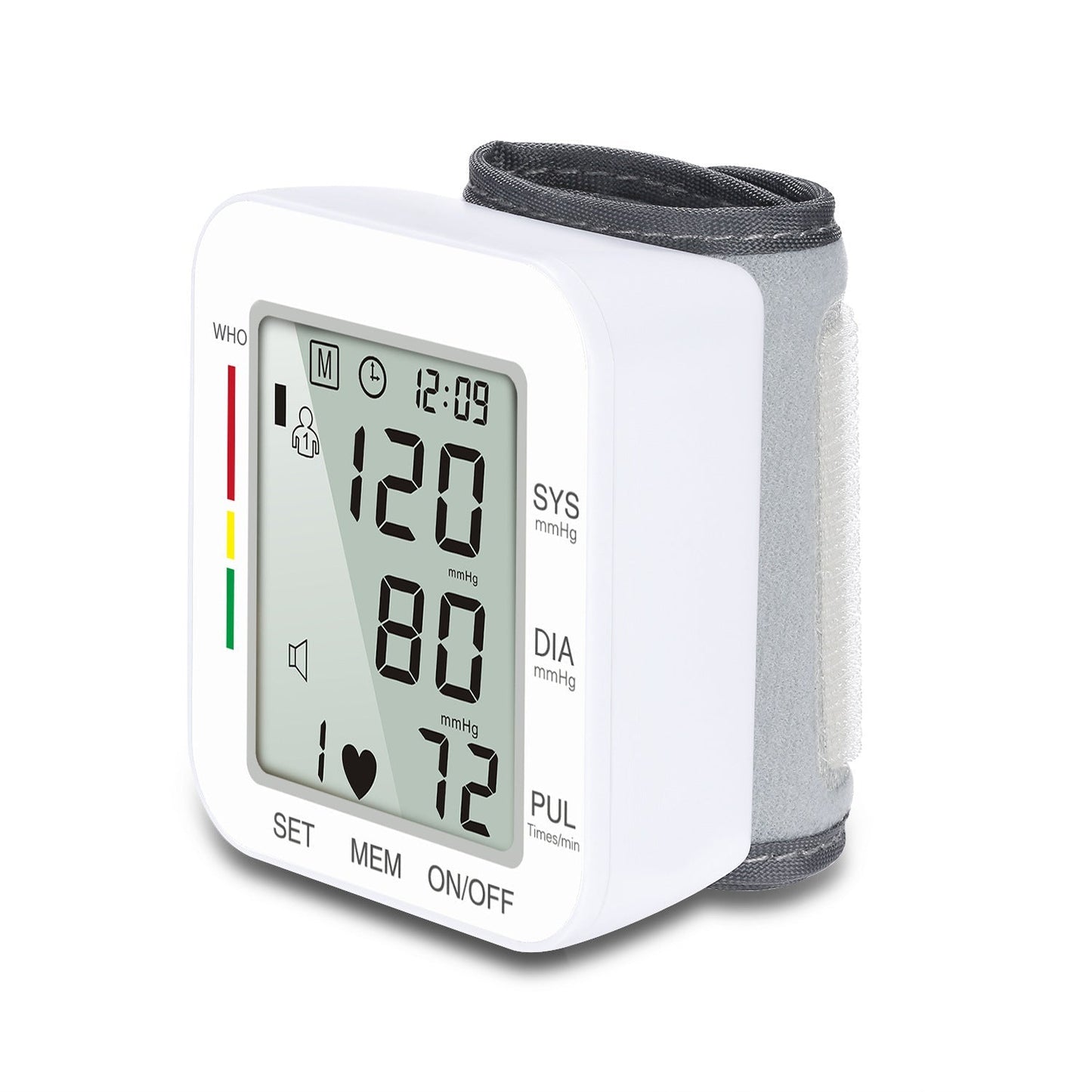 Wrist Blood Pressure Monitor | Backlit LCD & Voice Broadcast | Dual Memory & Travel-Friendly