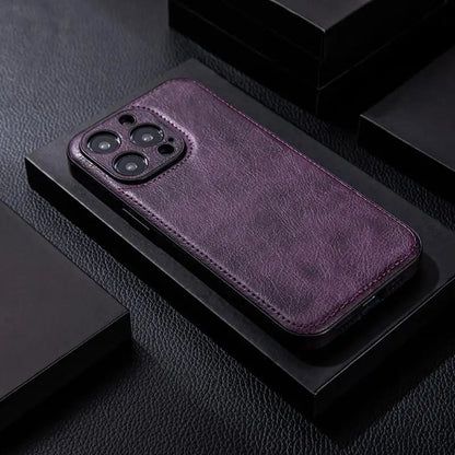 iPhone Case | Shockproof & Drop-Resistant Protection | Genuine Leather & Comfortable Grip