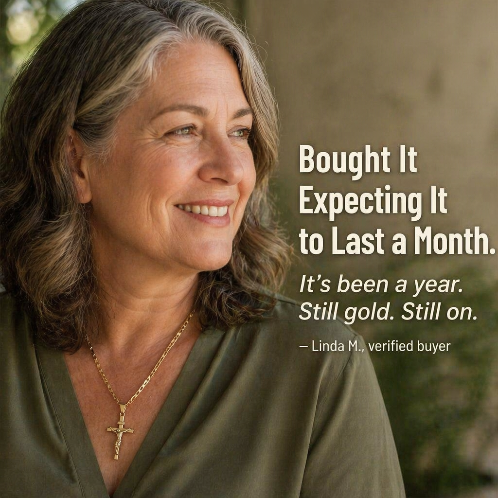 SolaraFaith™ — Sport a Crucifix That Won't Fade, Break, or Stain Your Skin Green