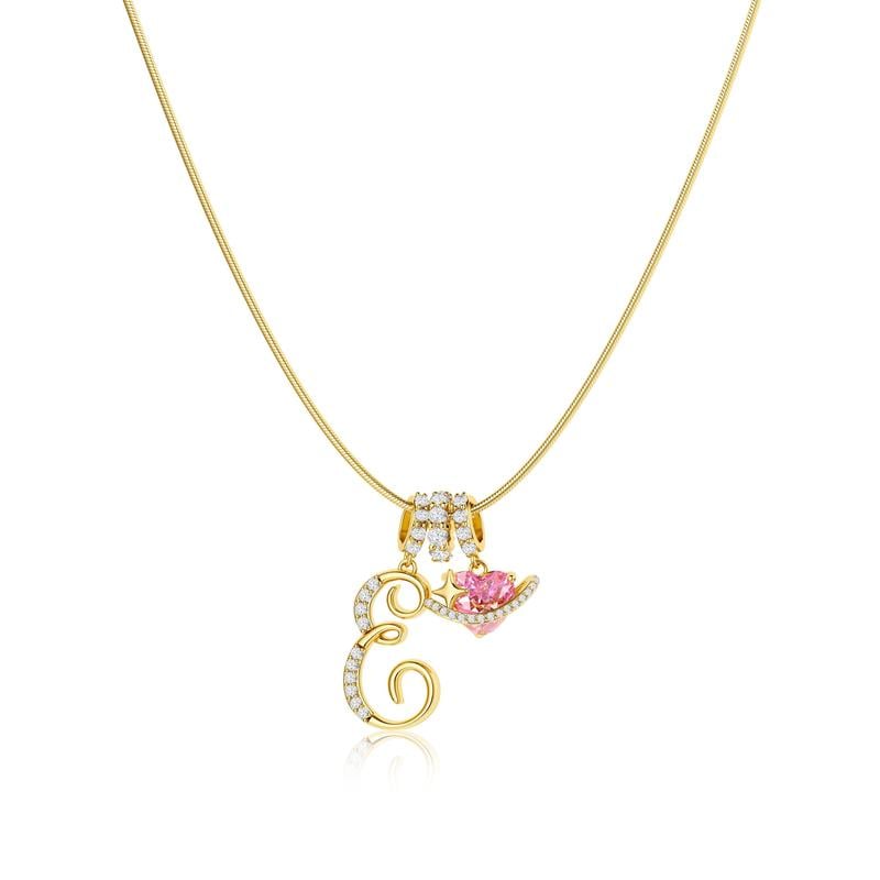 AuraNest™ 3-Layer Initial Necklace — Wear Your Story in Radiant Gold and Effortless Elegance