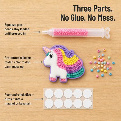 SparkBead™ — Press Beads Into Magnets, Keychains & Wall Art Kids Really Complete