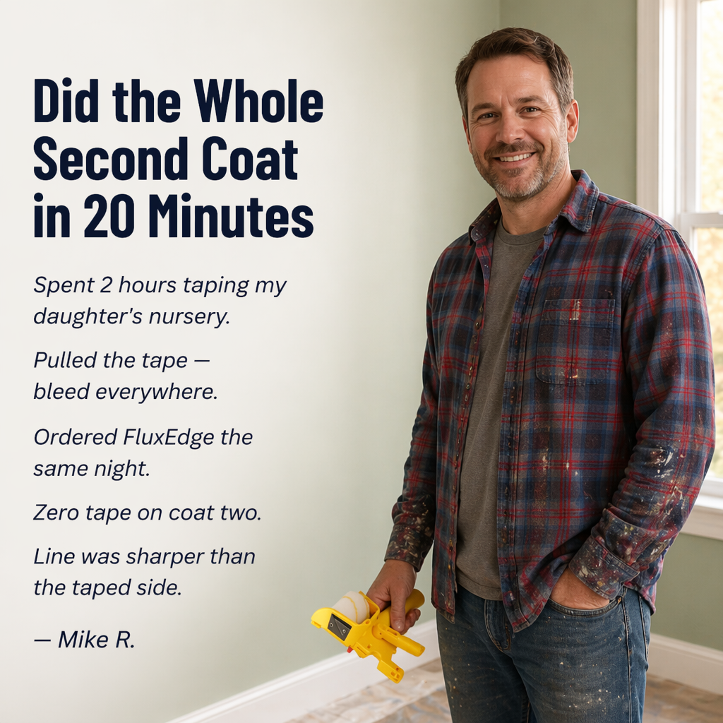 FluxEdge™ Paint Edger — Get Razor-Clear Lines Without Tape, Drips, or Touch-Ups