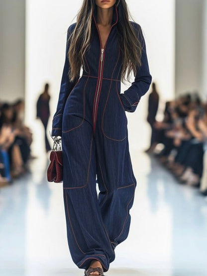 VentiLuxe™ Wide-Leg Denim Jumpsuit — Slip Into Effortless Style and Unstoppable Confidence Every Day