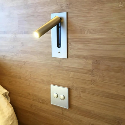 Contemporary Wall-Mounted Bedside Lamp with Adjustable LED Light