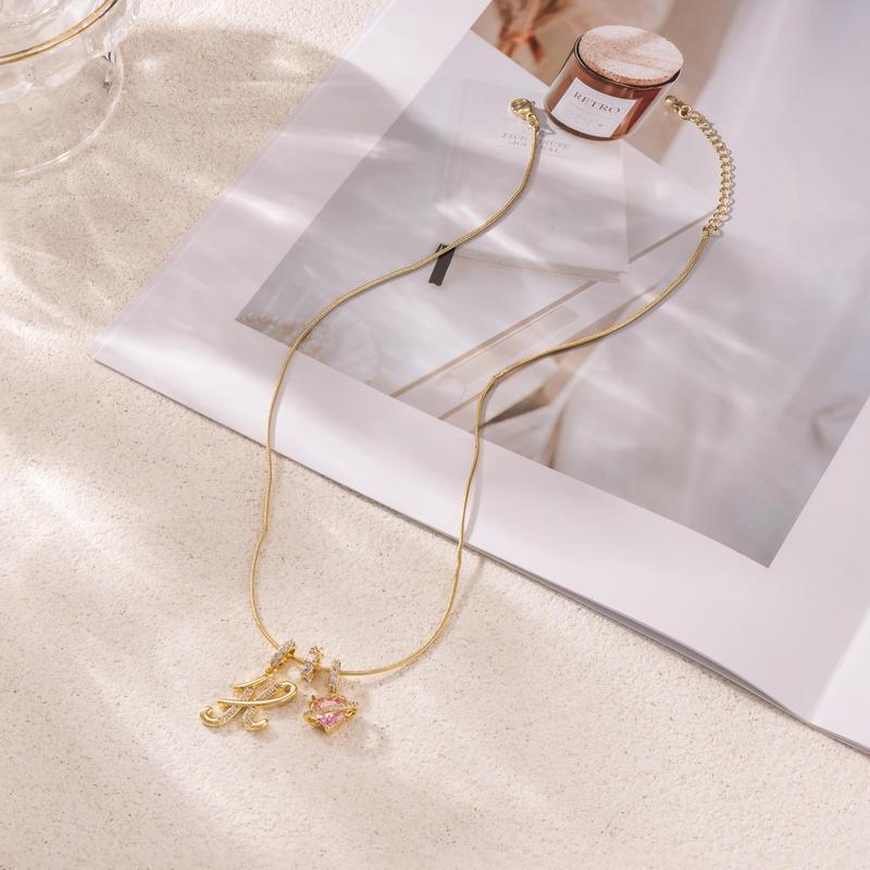 AuraNest™ 3-Layer Initial Necklace — Wear Your Story in Radiant Gold and Effortless Elegance
