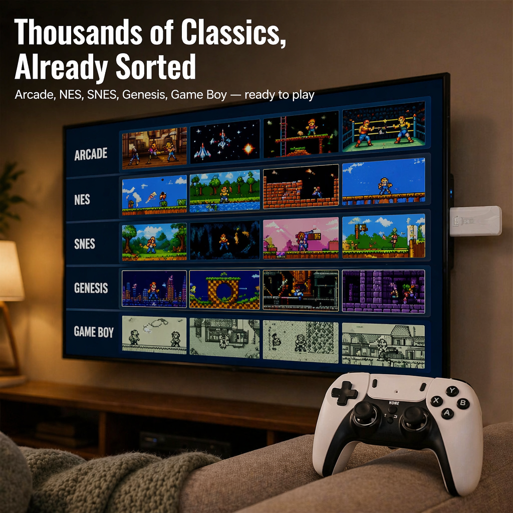 NovaArcade™ — Plug In, Connect, and Conquer Thousands of Retro Classics