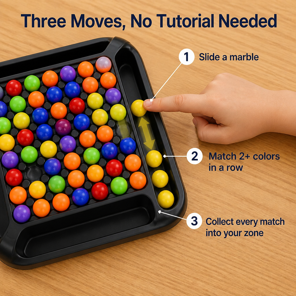 BrilliMarbles™ — Dash to Match Colors, Claim the Marbles, Outsmart the Family